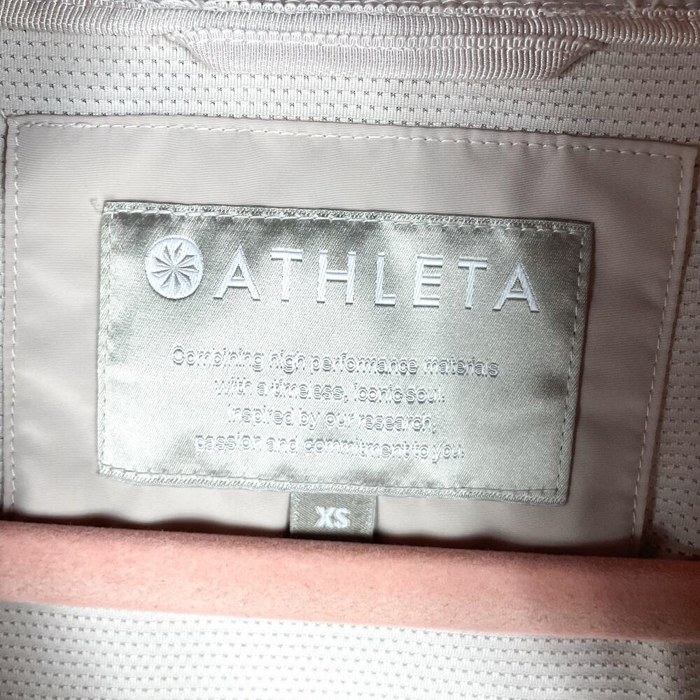 Athleta Drip Drop Jacket Pink Full Zip Hooded Water Repellent Rain Coat‎ Sz XS - Picture 6 of 11